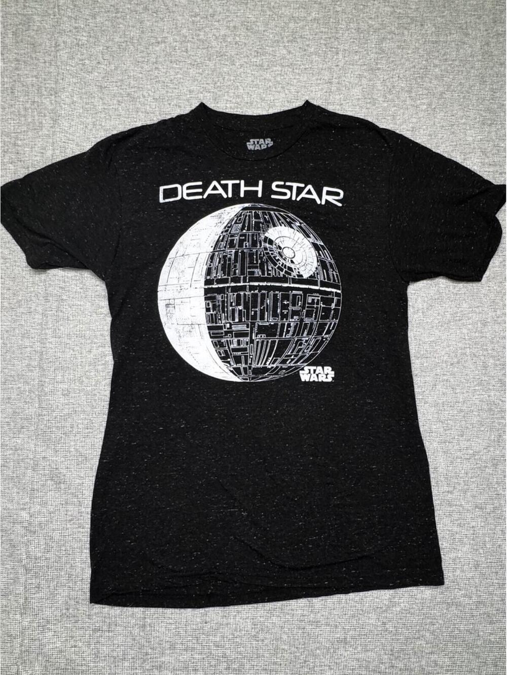 Star Wars Death Star Black Speckled Graphic‎ T-Shirt Size M Fifth Sun